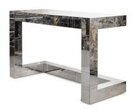 A Paul Evans Cityscape Desk Height 29 1/2 x width 48 x depth 20 inches.