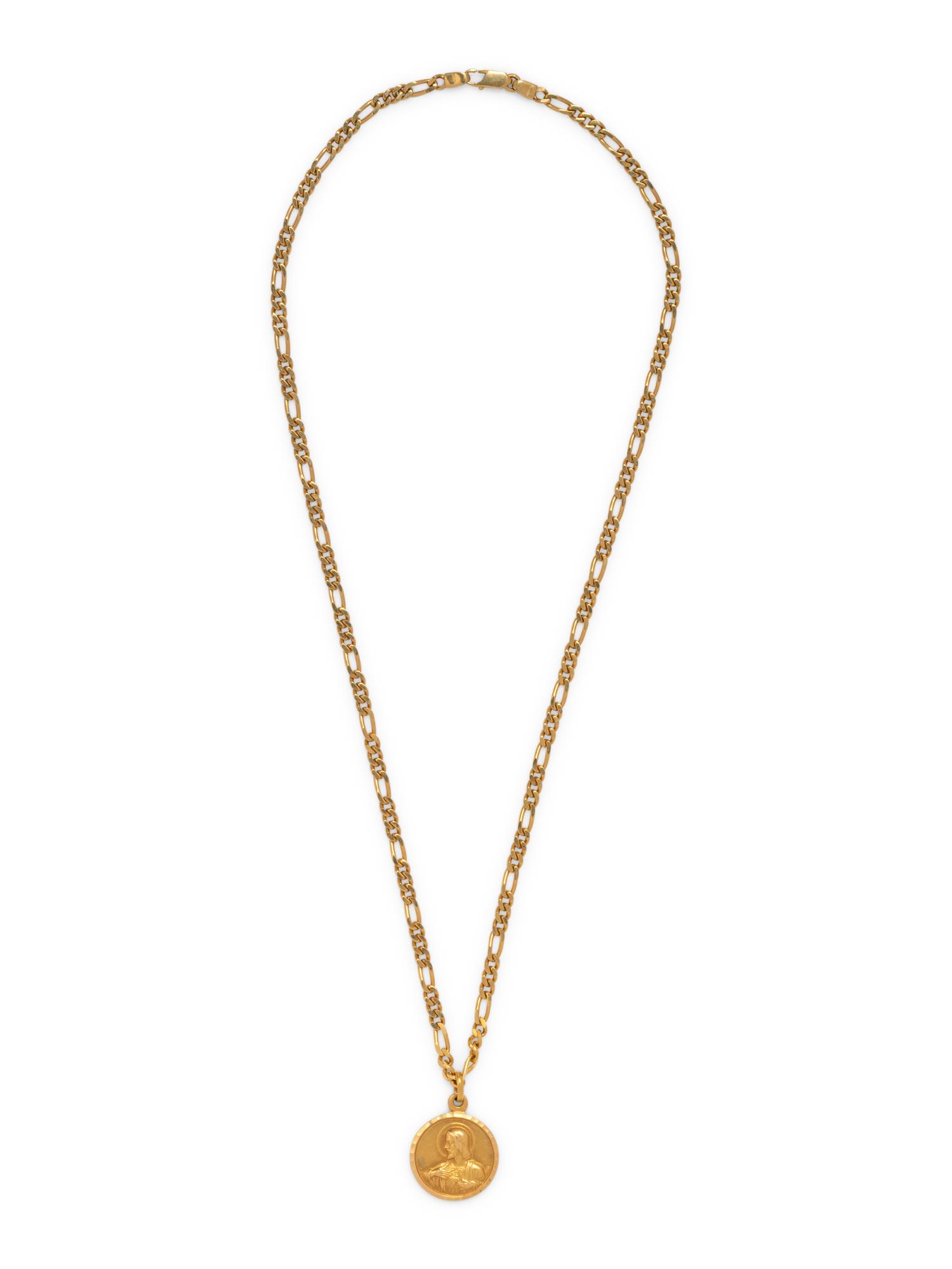 YELLOW GOLD RELIGIOUS PENDANT/NECKLACE