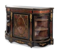A Napoleon III Gilt Bronze Mounted Boulle Marquetry Console Cabinet