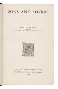 Lawrence, D.H. (1885-1930). A group of 9 titles, most first editions, comprising: