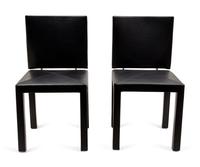 Eight Italian Chrome and Leather Chairs