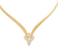 A 14 Karat Yellow Gold and Diamond Collar Necklace, Jose Hess,