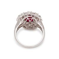 BURMESE RUBY AND DIAMOND RING