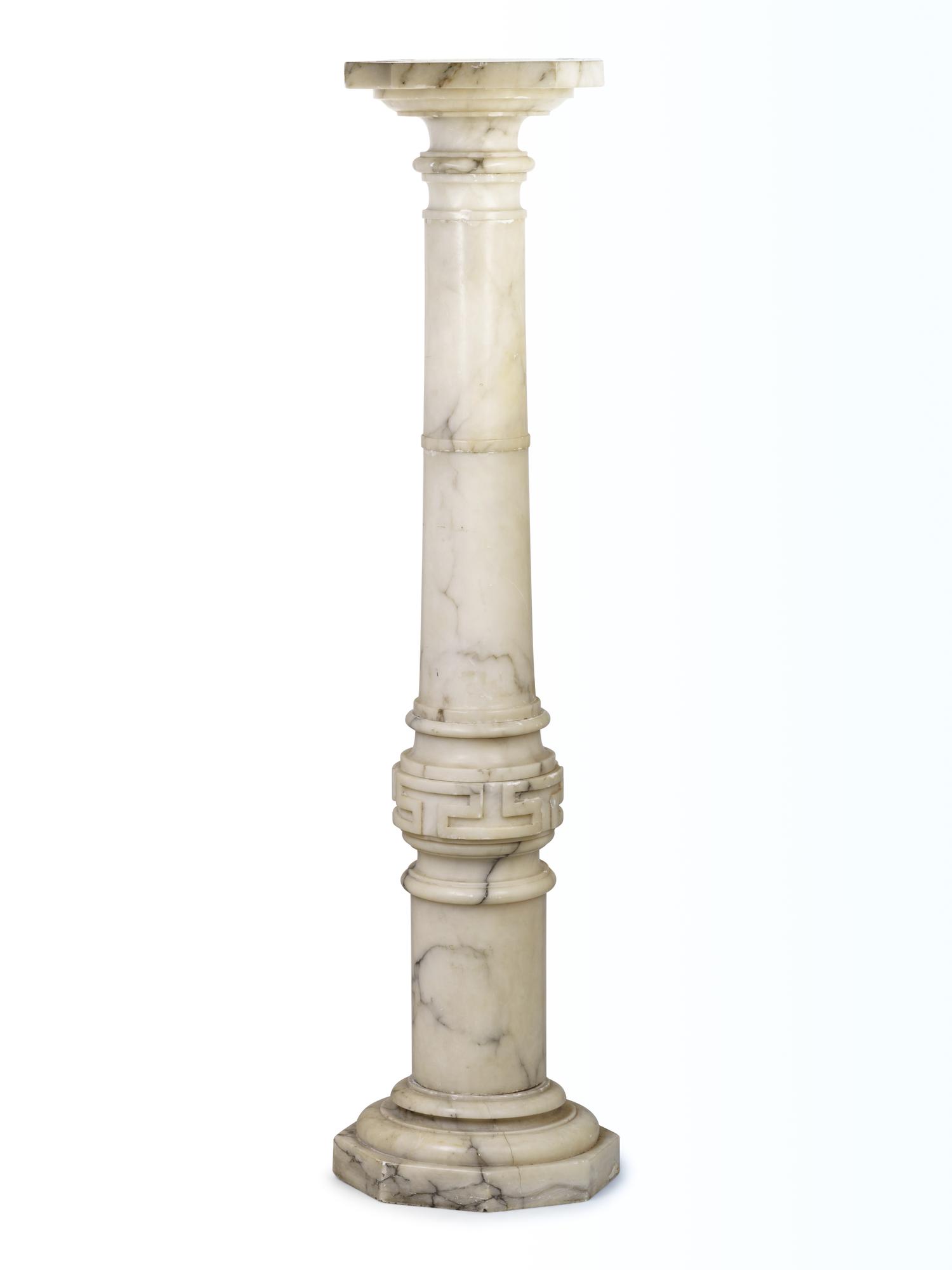 A Neoclassical White Marble Pedestal
