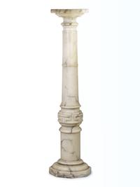 A Neoclassical White Marble Pedestal