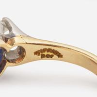 An 18K Yellow Gold, Diamond, and Sapphire Tiffany & Co. Ring Early Tiffany & Co., c.1900