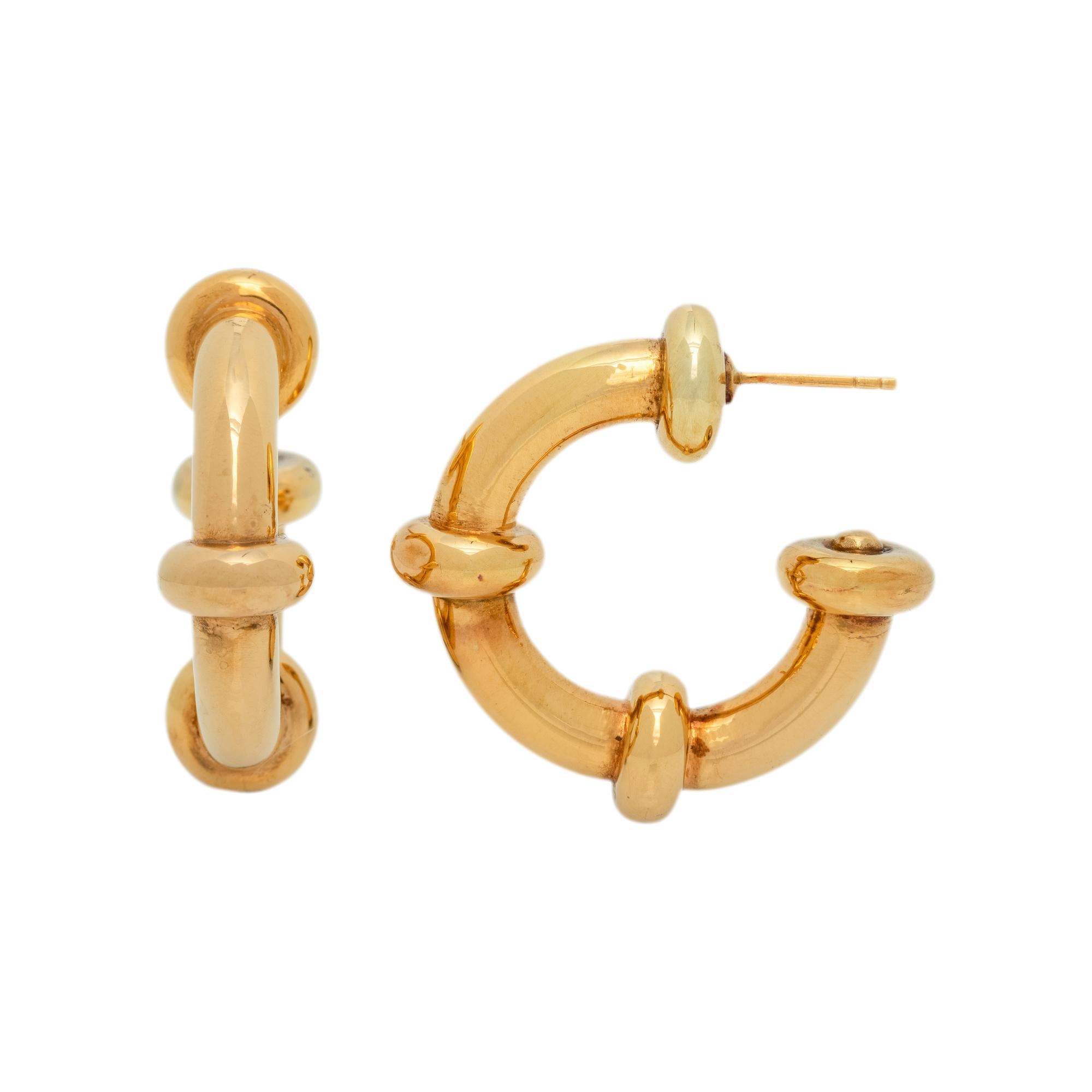 YELLOW GOLD HOOP EARRINGS