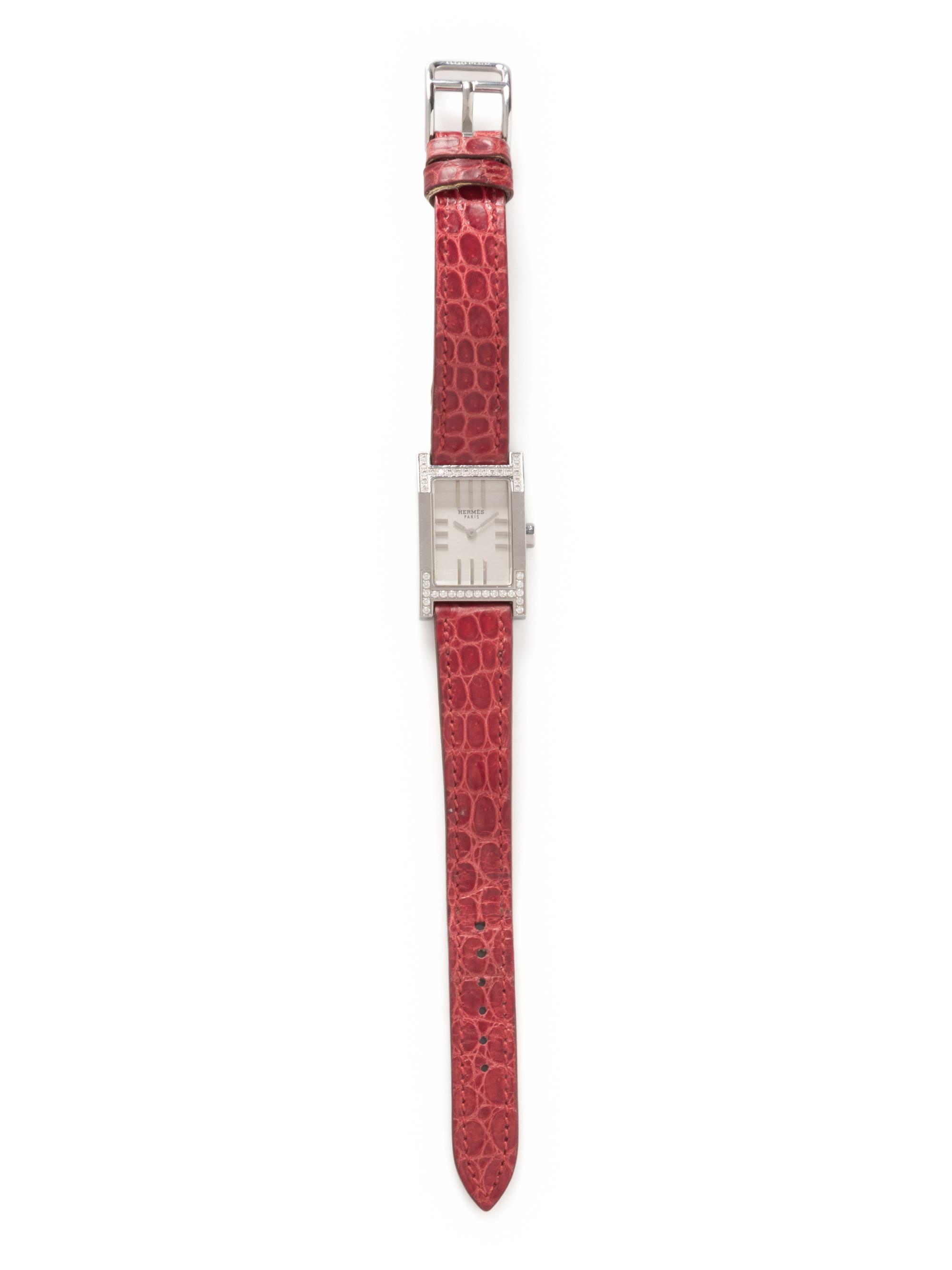 HERMÈS, REF. TA1.230 STAINLESS STEEL 'TANDEM' WATCH