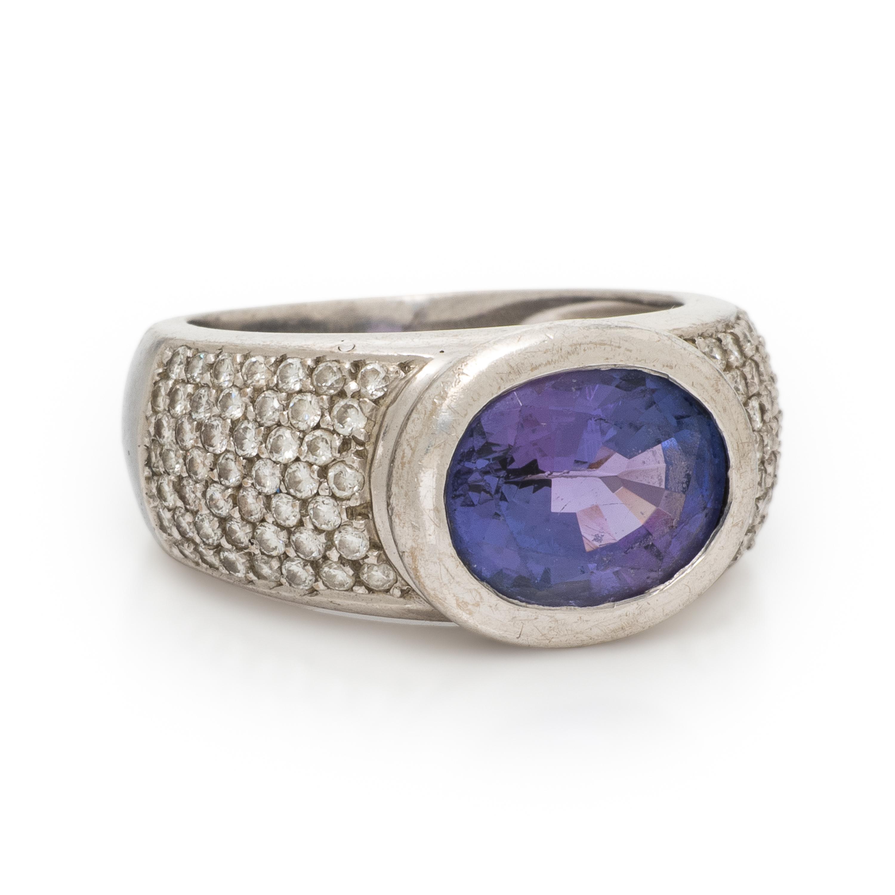 H. Stern, Tanzanite, Diamond, and White Gold Ring