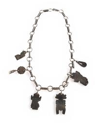 Zuni Channel Inlay Charm Necklace