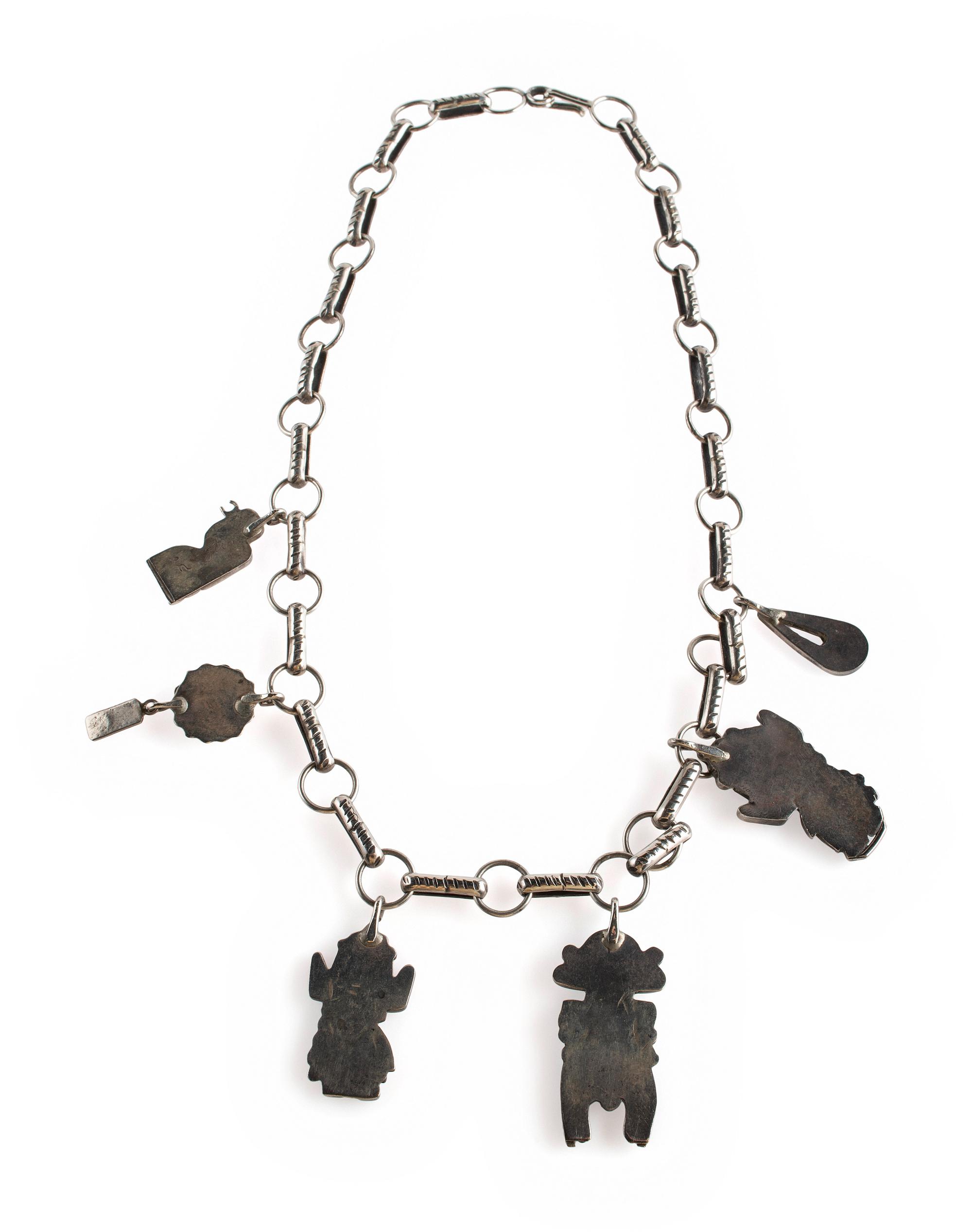 Zuni Channel Inlay Charm Necklace