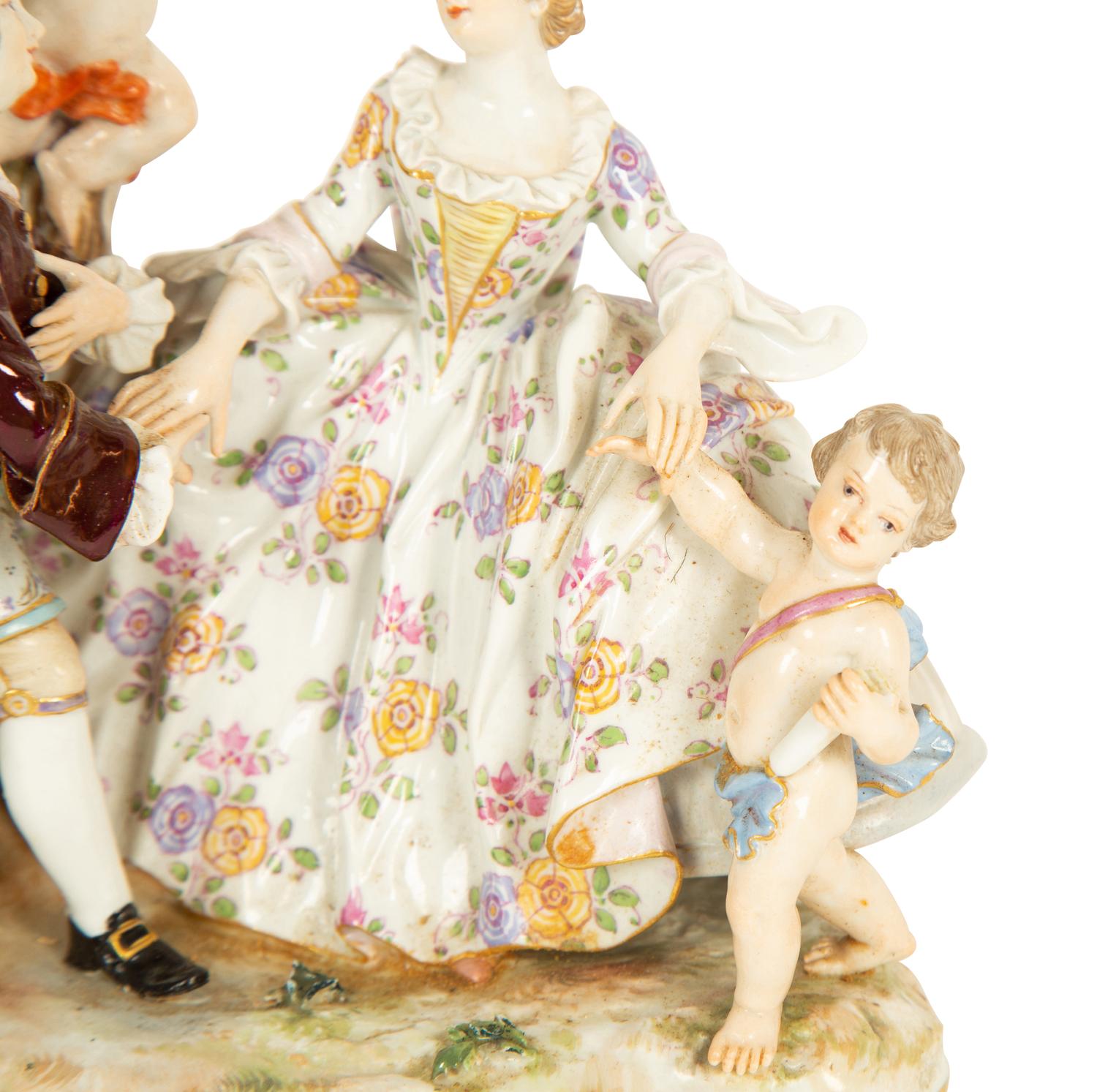 A Meissen Porcelain Figural Group — 19th Century