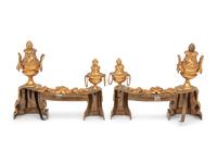 RELEASED TO OWNER -- A Pair of Louis XVI Style Gilt-Bronze Chenets