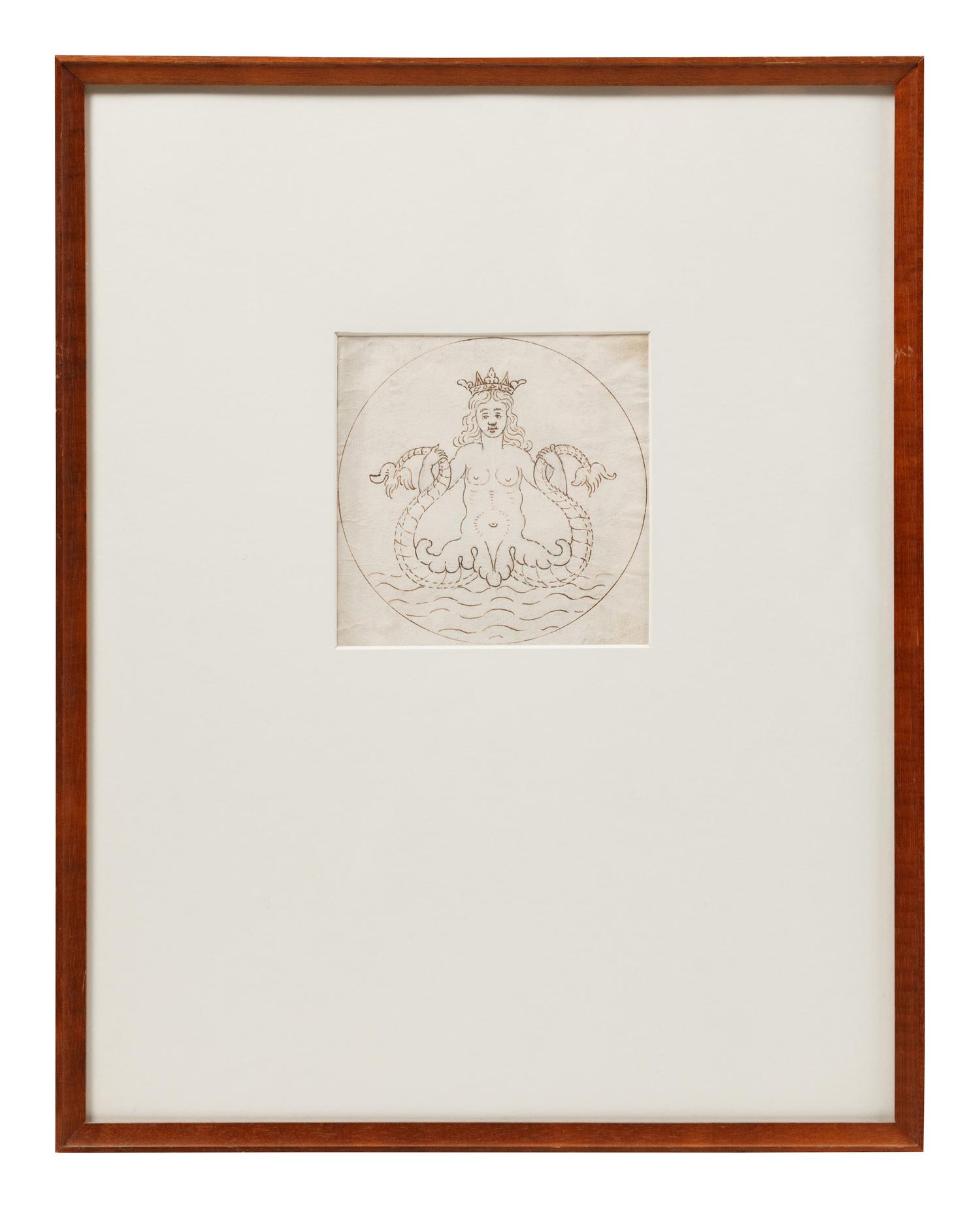 A Group of Three Drawings and One Engraving