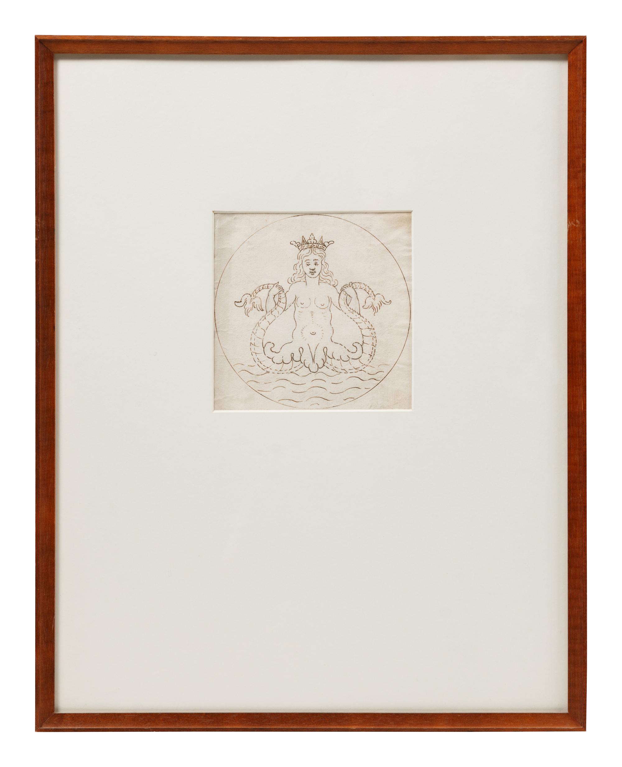 A Group of Three Drawings and One Engraving