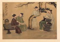 A Chinese Scroll Painting Height 15 3/4 x width 23 inches.