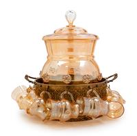 A Bohemian Glass Punch Set