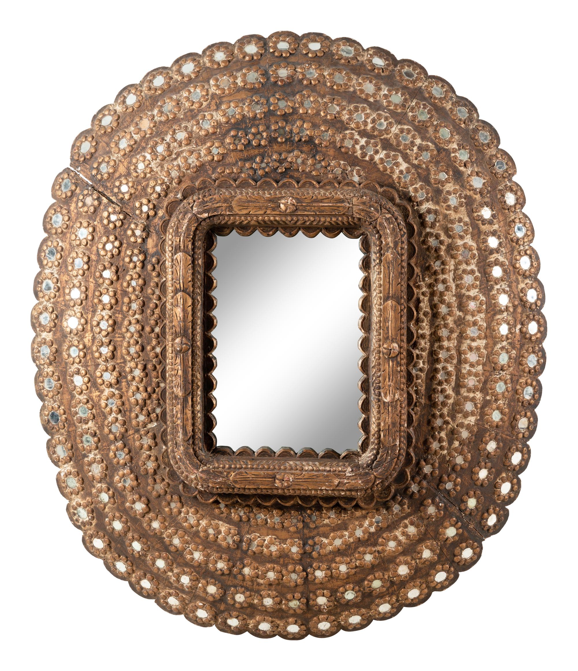 A Large Italian Giltwood Mirror