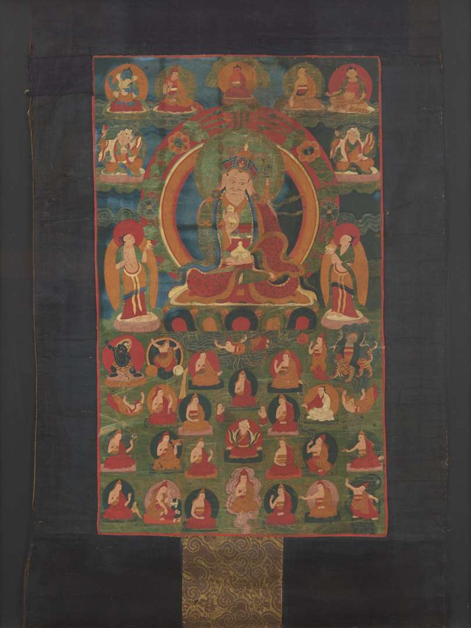 A Tibetan Thanka depicting Padmsambhava 蓮花生大士唐卡