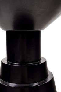 A Pair of Black Painted Pedestals