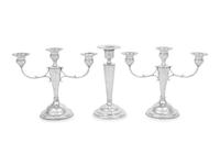 A Group of American Silver Candlesticks
