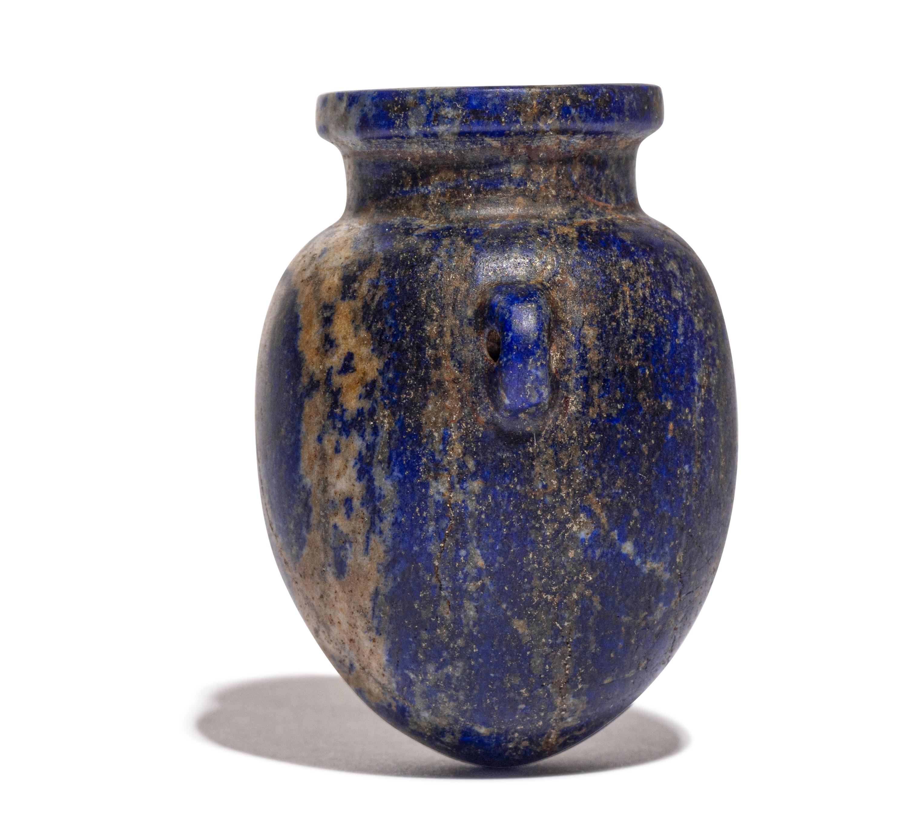 An Egyptian Lapis Lazuli Ovoid Jar