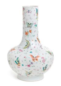 A Famille Rose Porcelain Vase Height 14 1/4 inches. — GUANGXU PERIOD (1875-1908)