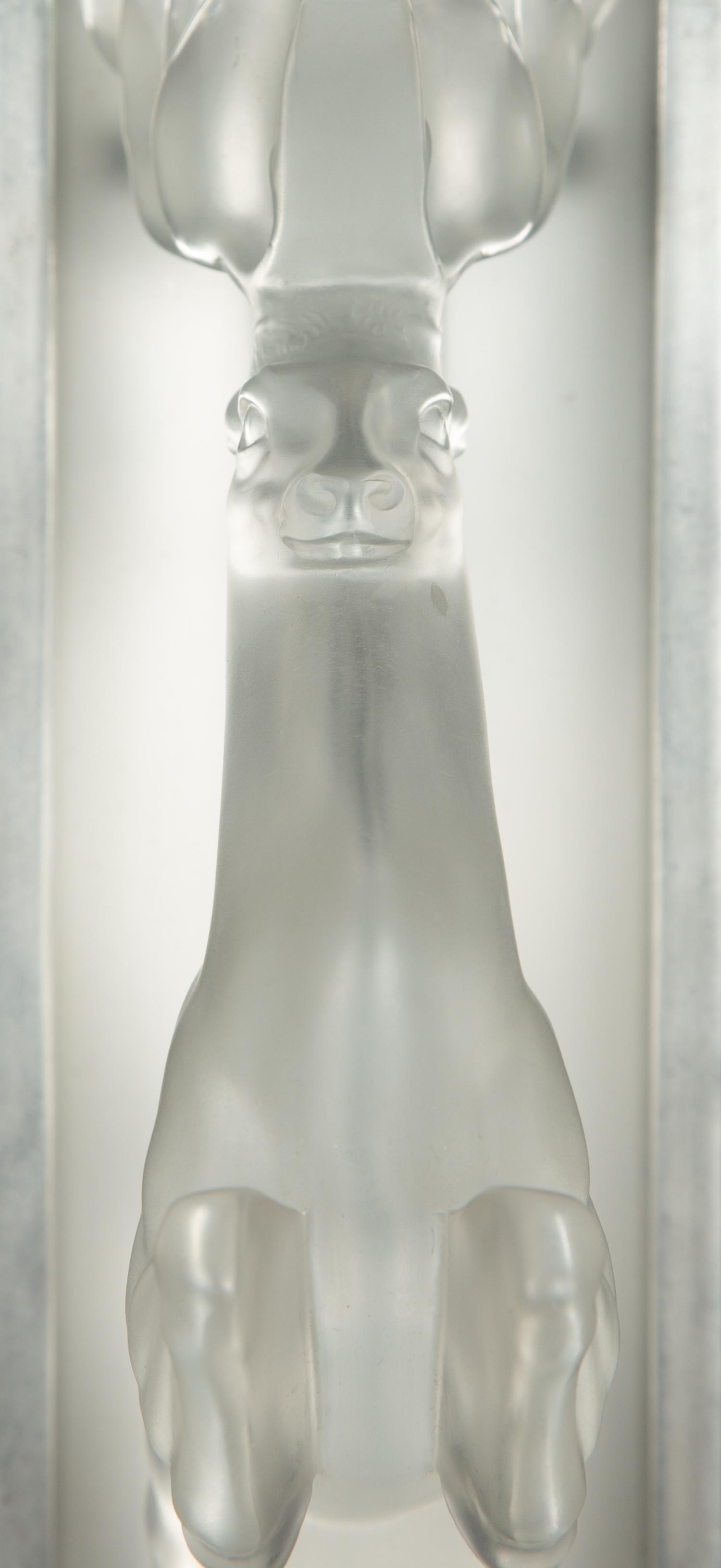 A Lalique Cerf Demilune Wall Console