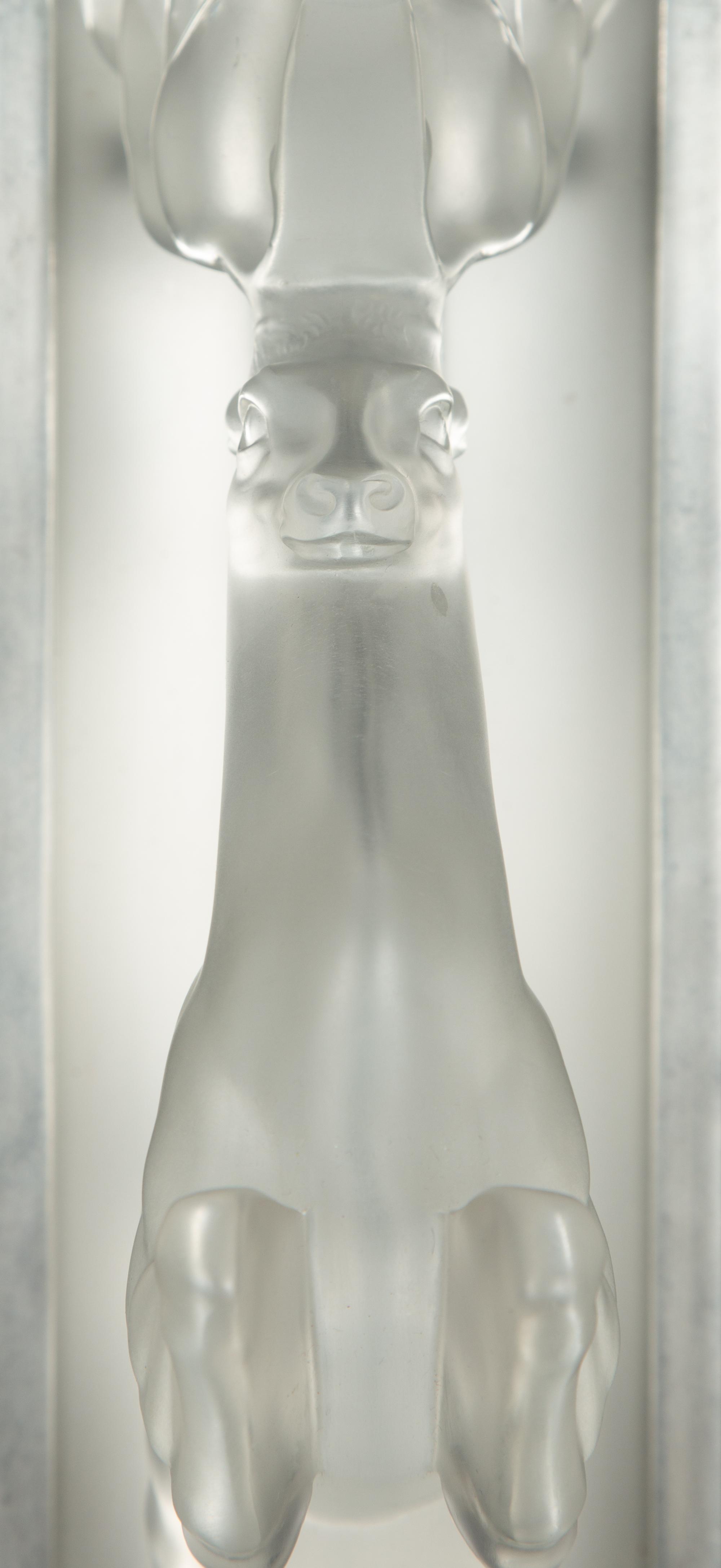 A Lalique Cerf Demilune Wall Console