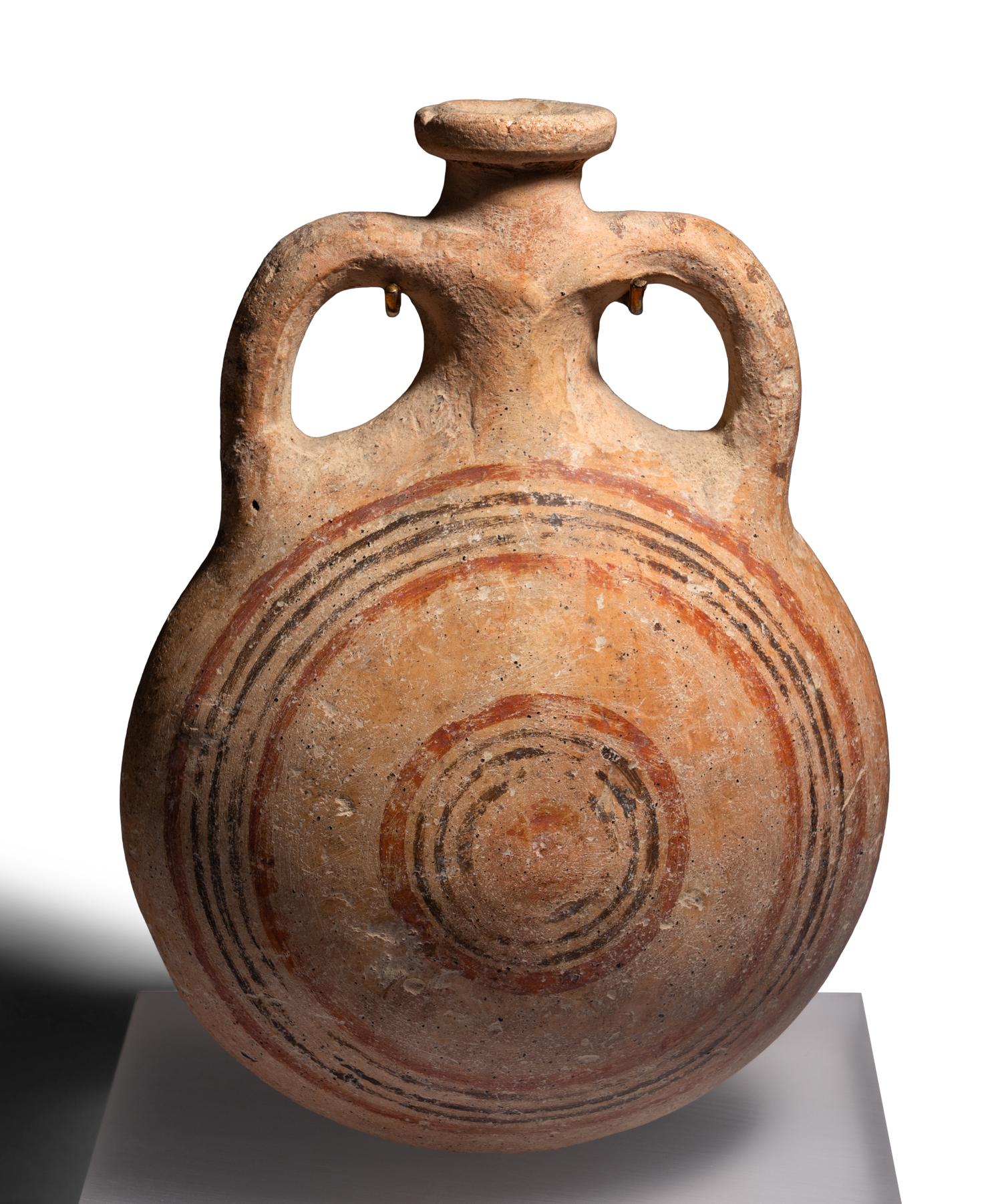 A Cypriot Bichrome Pilgrim Flask