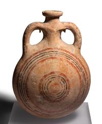 A Cypriot Bichrome Pilgrim Flask