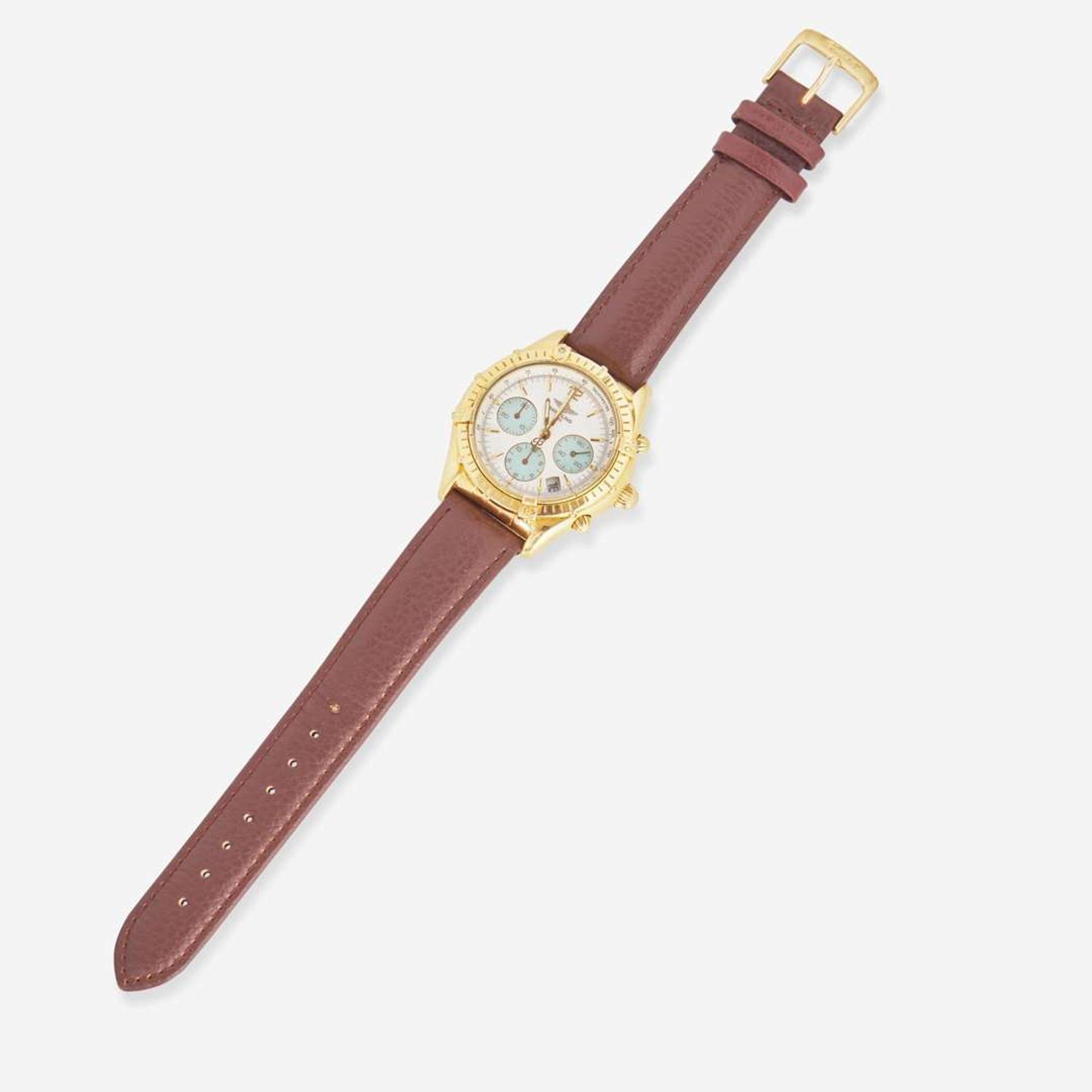An 18K Yellow Gold Breitling Chronograph Cockpit K30012