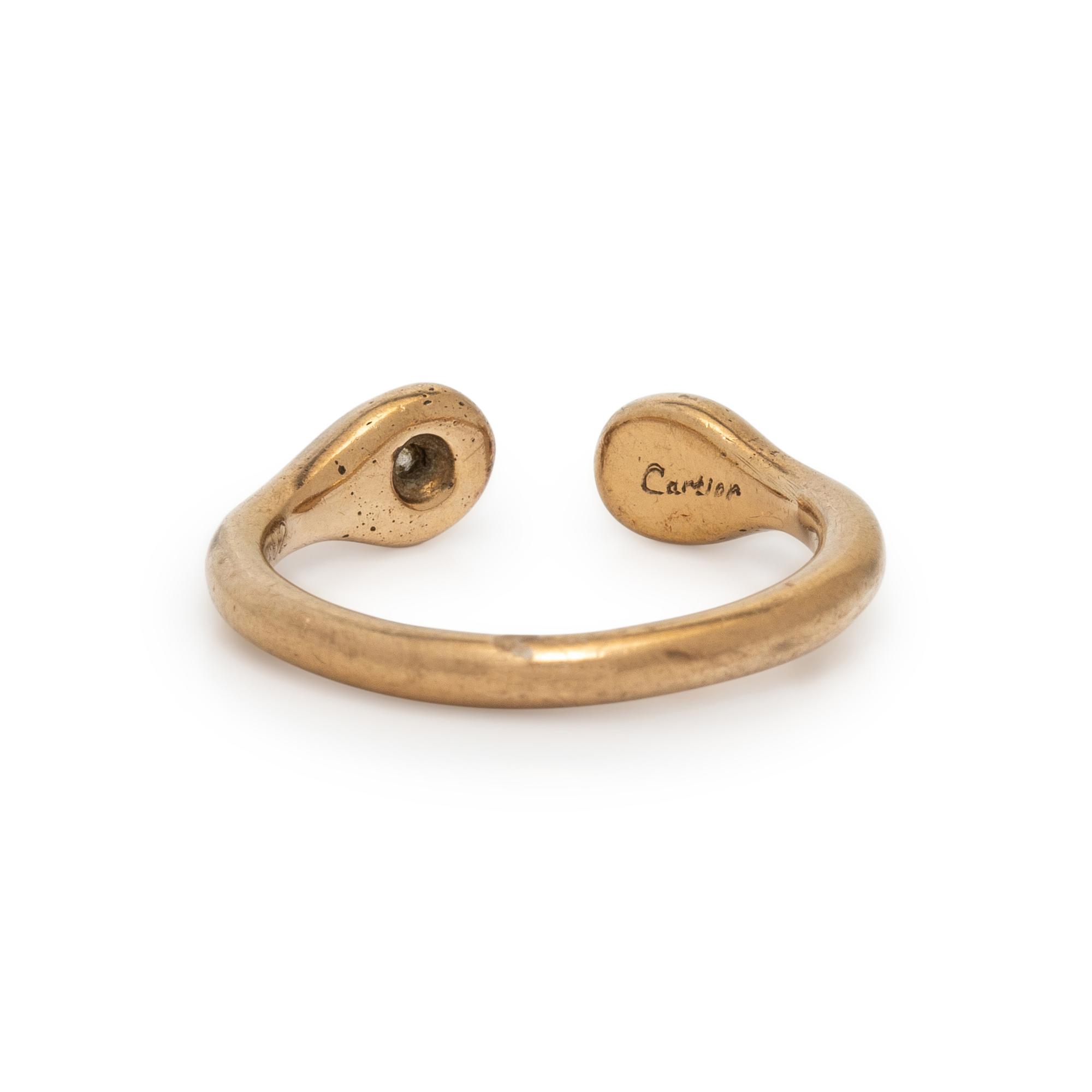 CARTIER, YELLOW GOLD AND DIAMOND RING