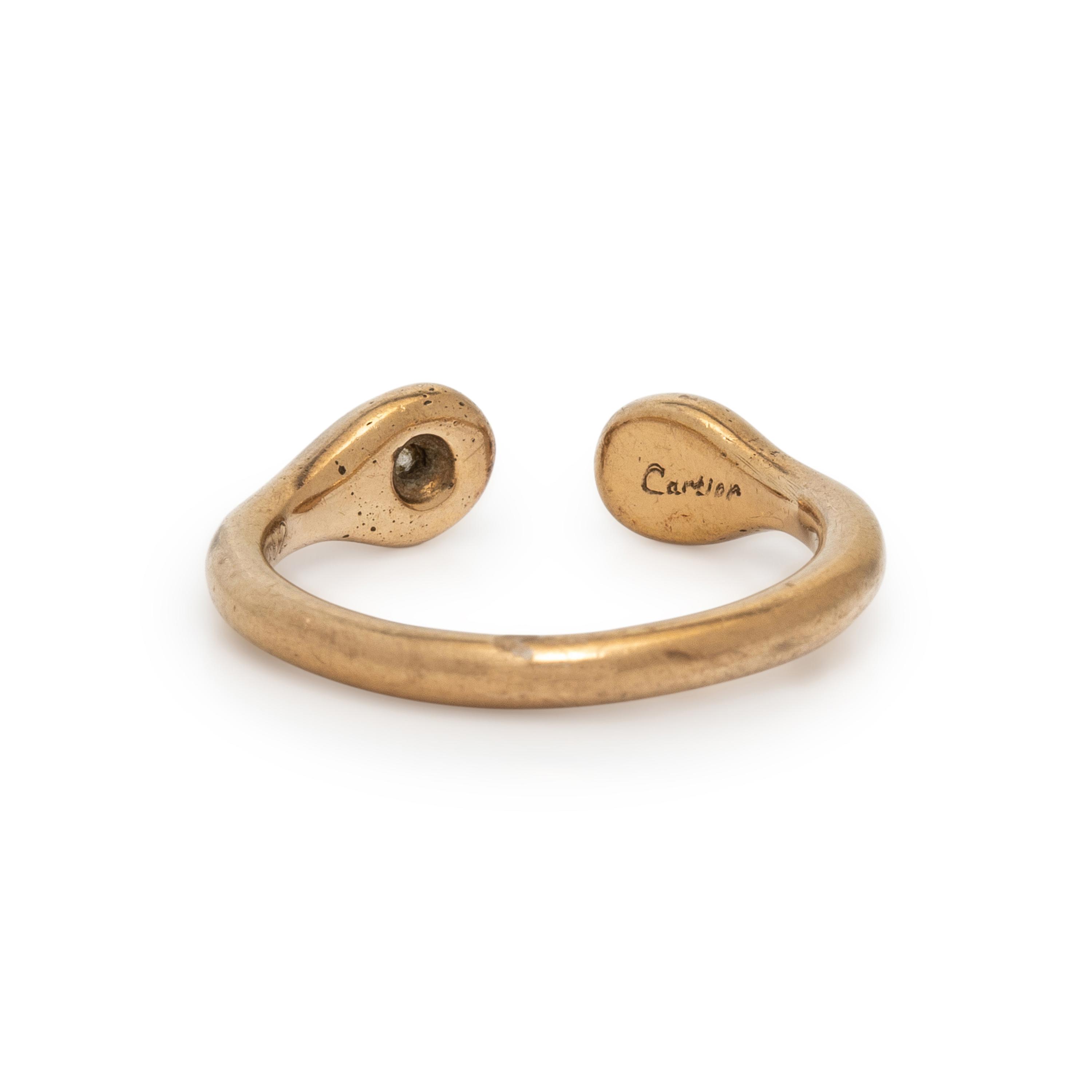 CARTIER, YELLOW GOLD AND DIAMOND RING