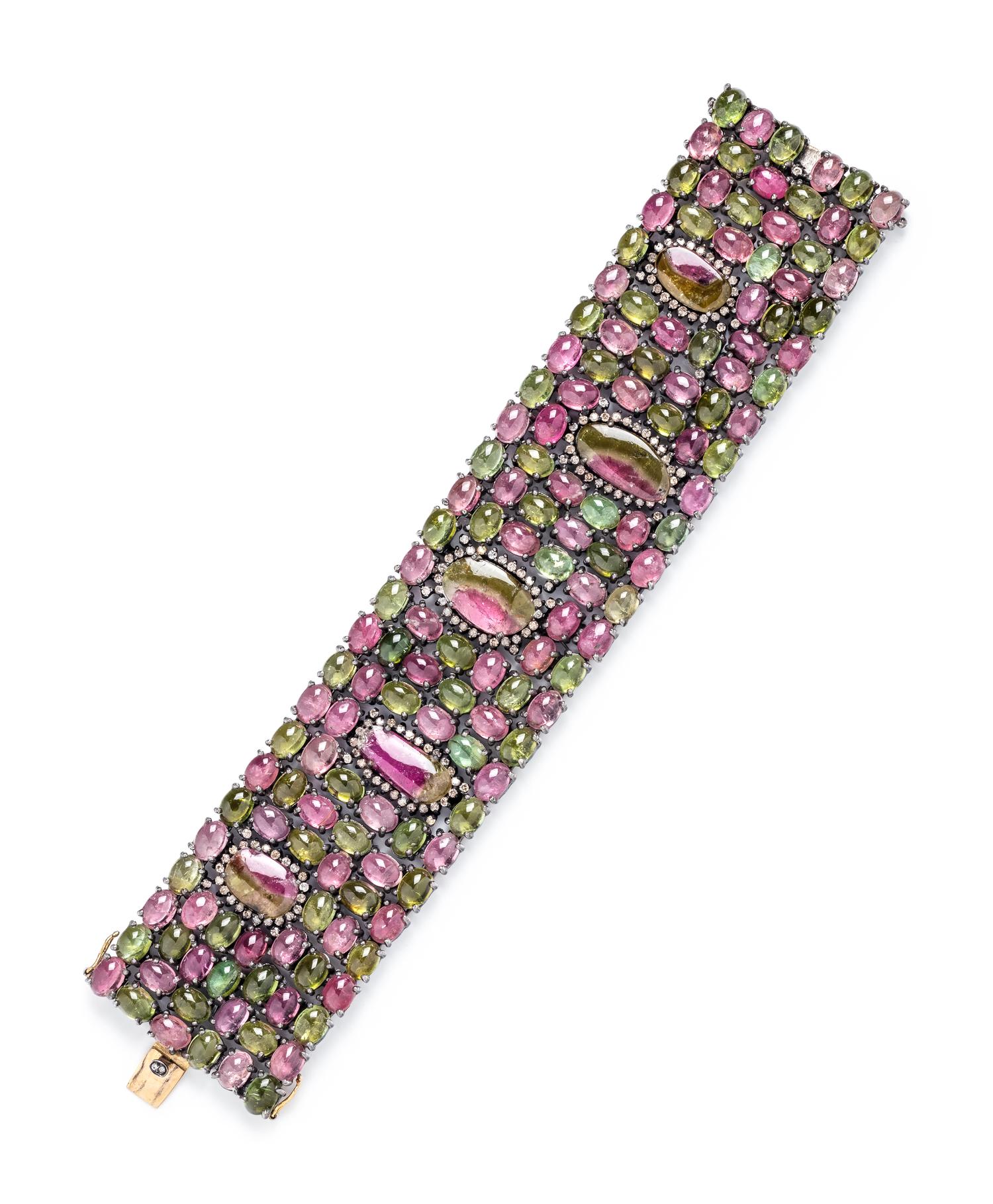 TOURMALINE AND DIAMOND BRACELET