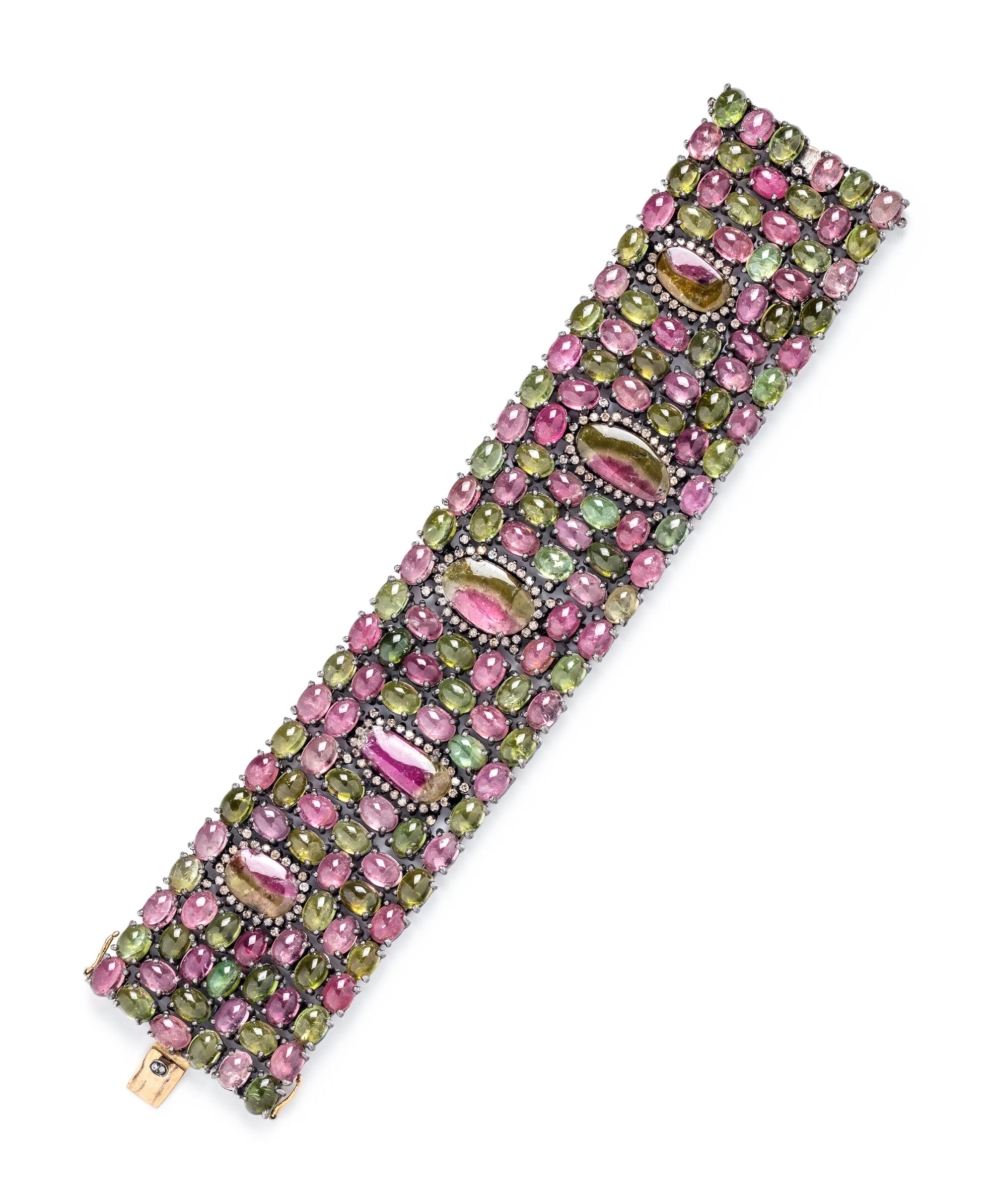 TOURMALINE AND DIAMOND BRACELET