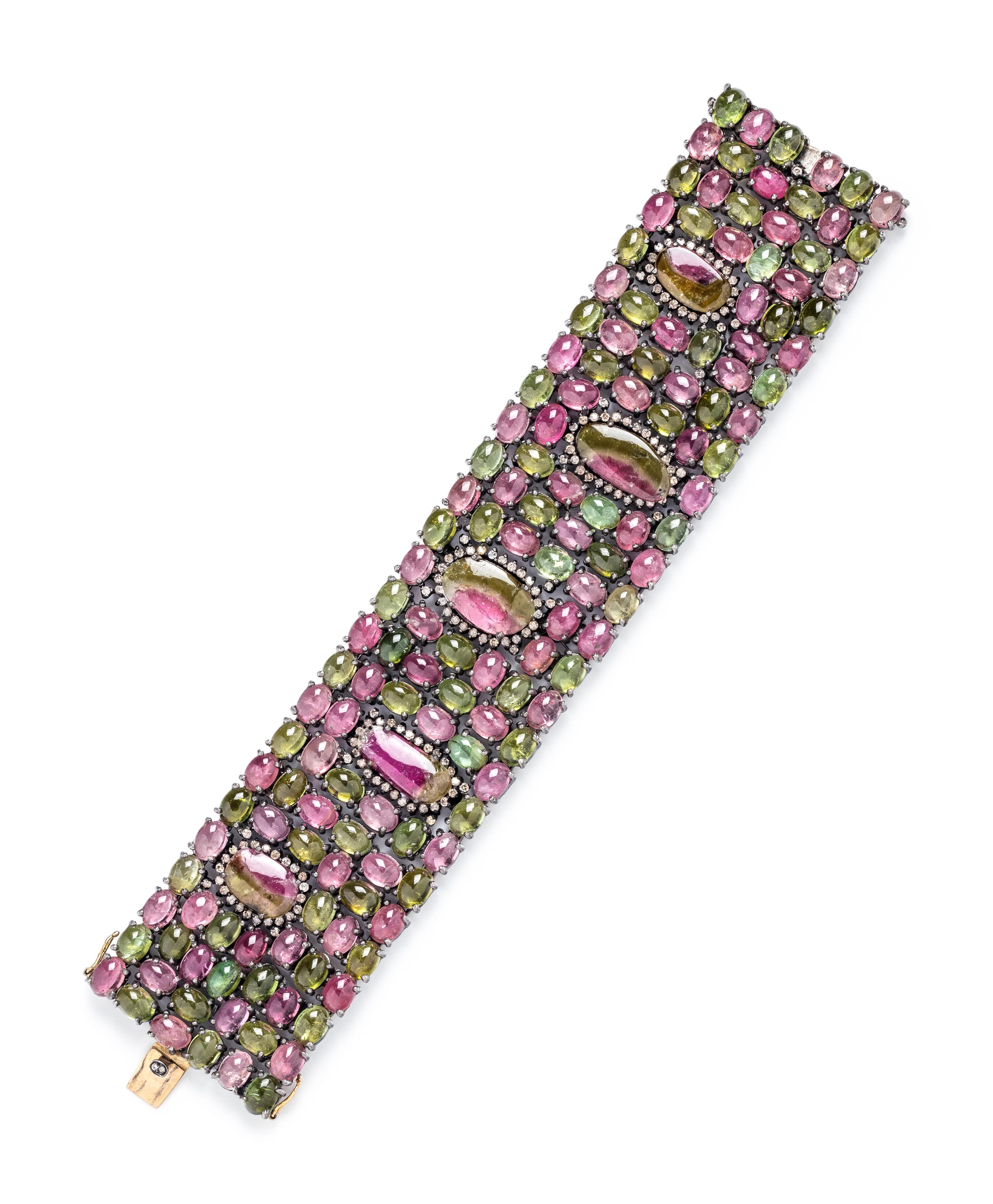 TOURMALINE AND DIAMOND BRACELET
