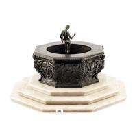 An Italian Grand Tour Bronze and Marble Model of the Palazzo Ducale Fountain