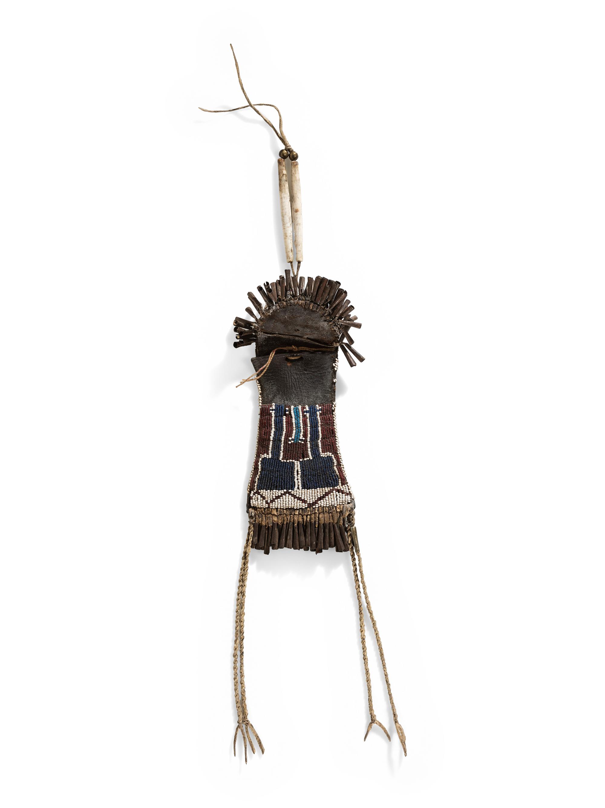 Kiowa Beaded Strike-a-Light Bag, with Striker