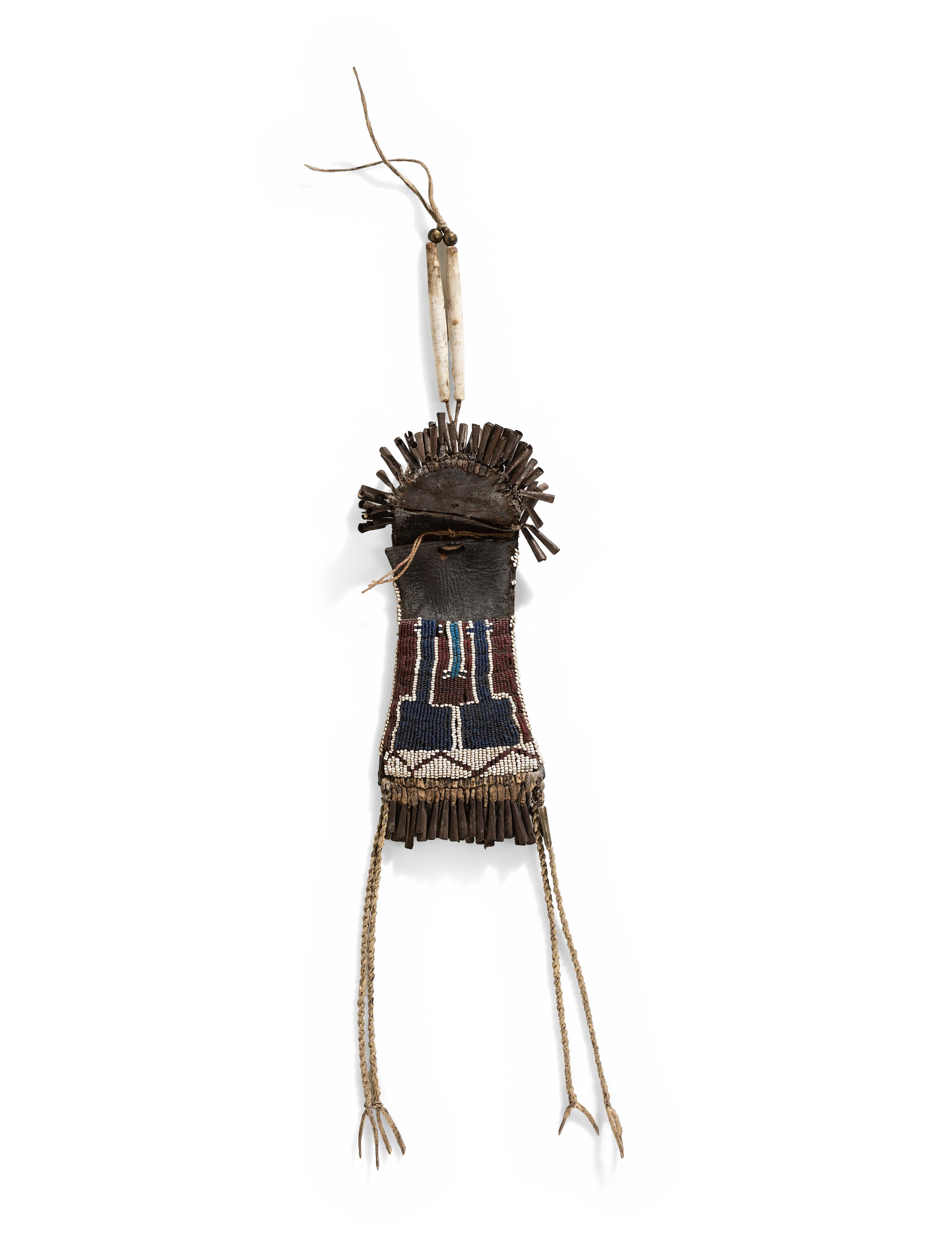 Kiowa Beaded Strike-a-Light Bag, with Striker