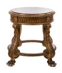 An Italian Giltwood Low Pedestal Height 25 x diameter 22 inches. — CIRCA 1800
