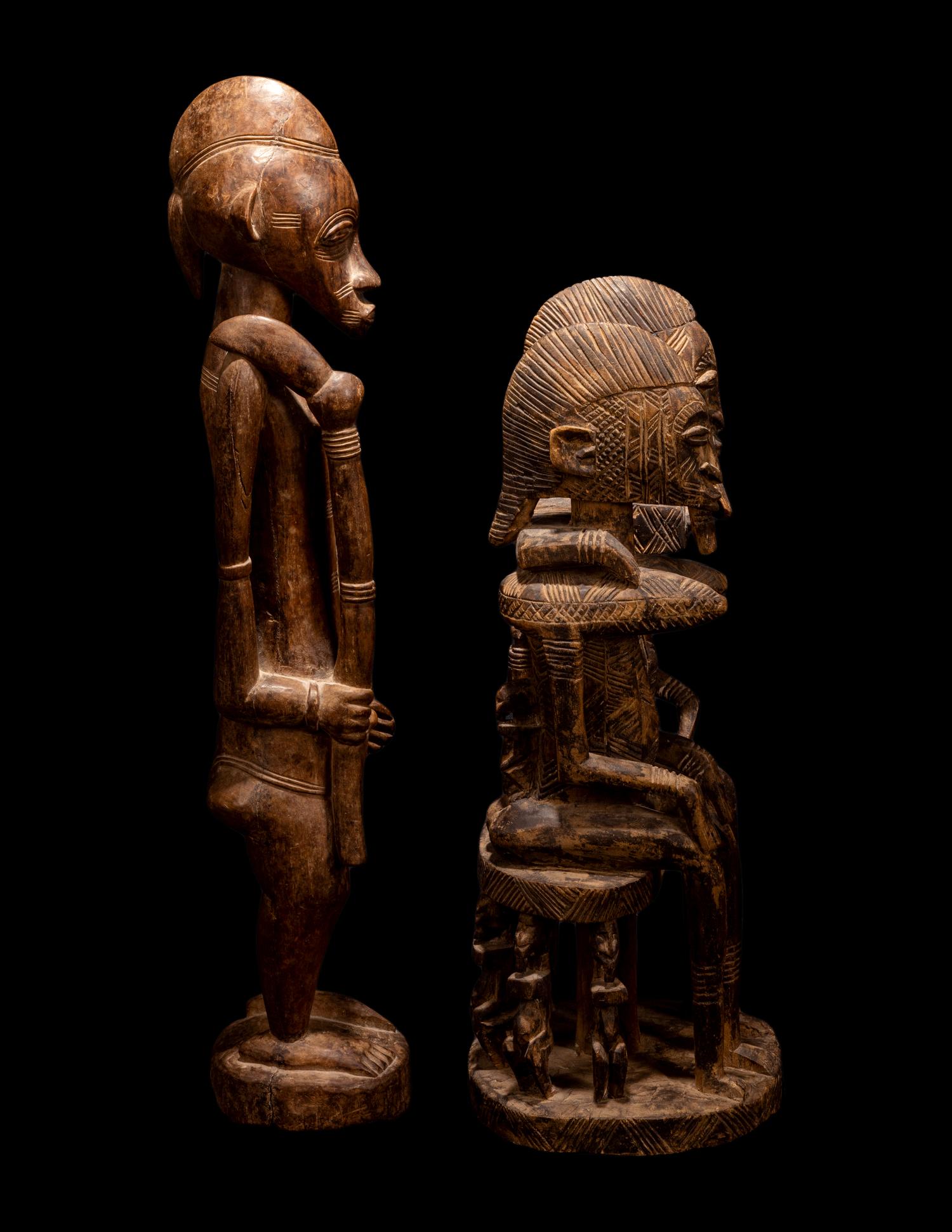 Two Senufo Wood Figures
