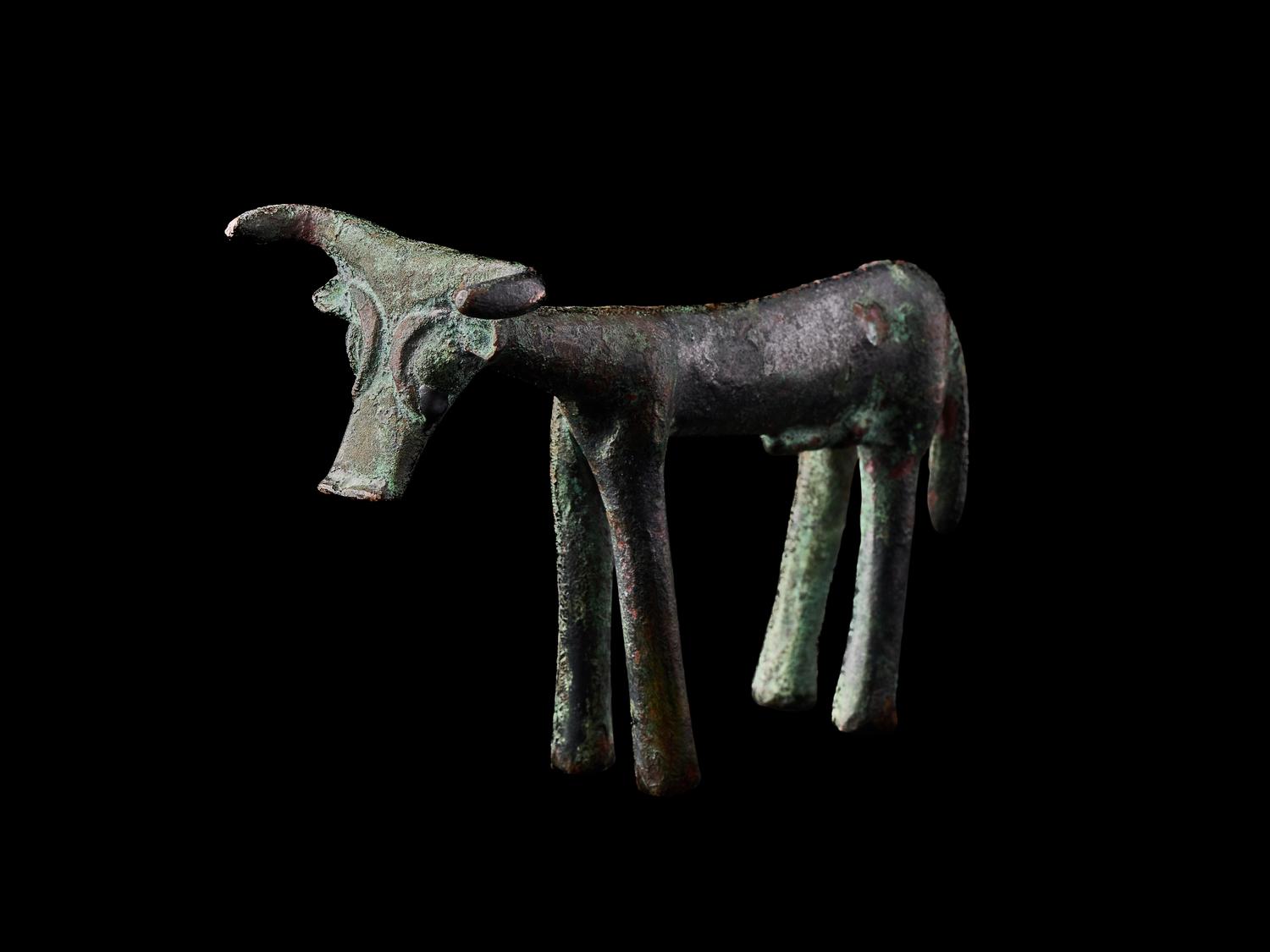 A Syro-Hittite Bronze Votive Bull