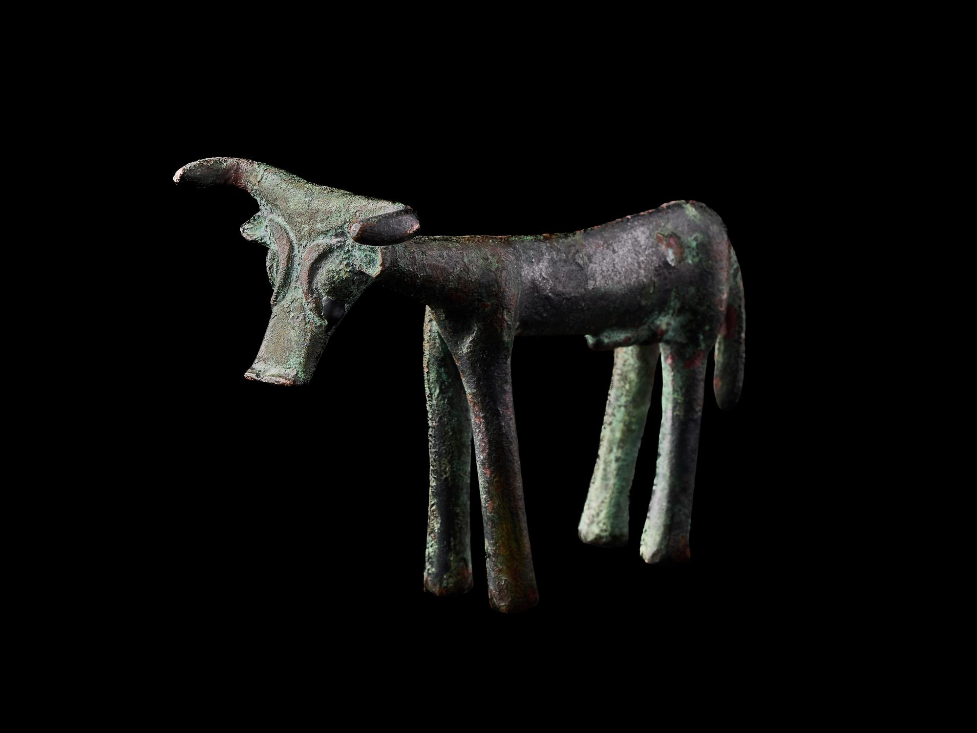 A Syro-Hittite Bronze Votive Bull