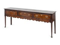 A George III Provincial Oak Dresser Base — 19TH CENTURY