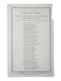 [LINCOLN ASSASSINATION]. Newspapers and ephemera associated with Lincoln's death & funeral.