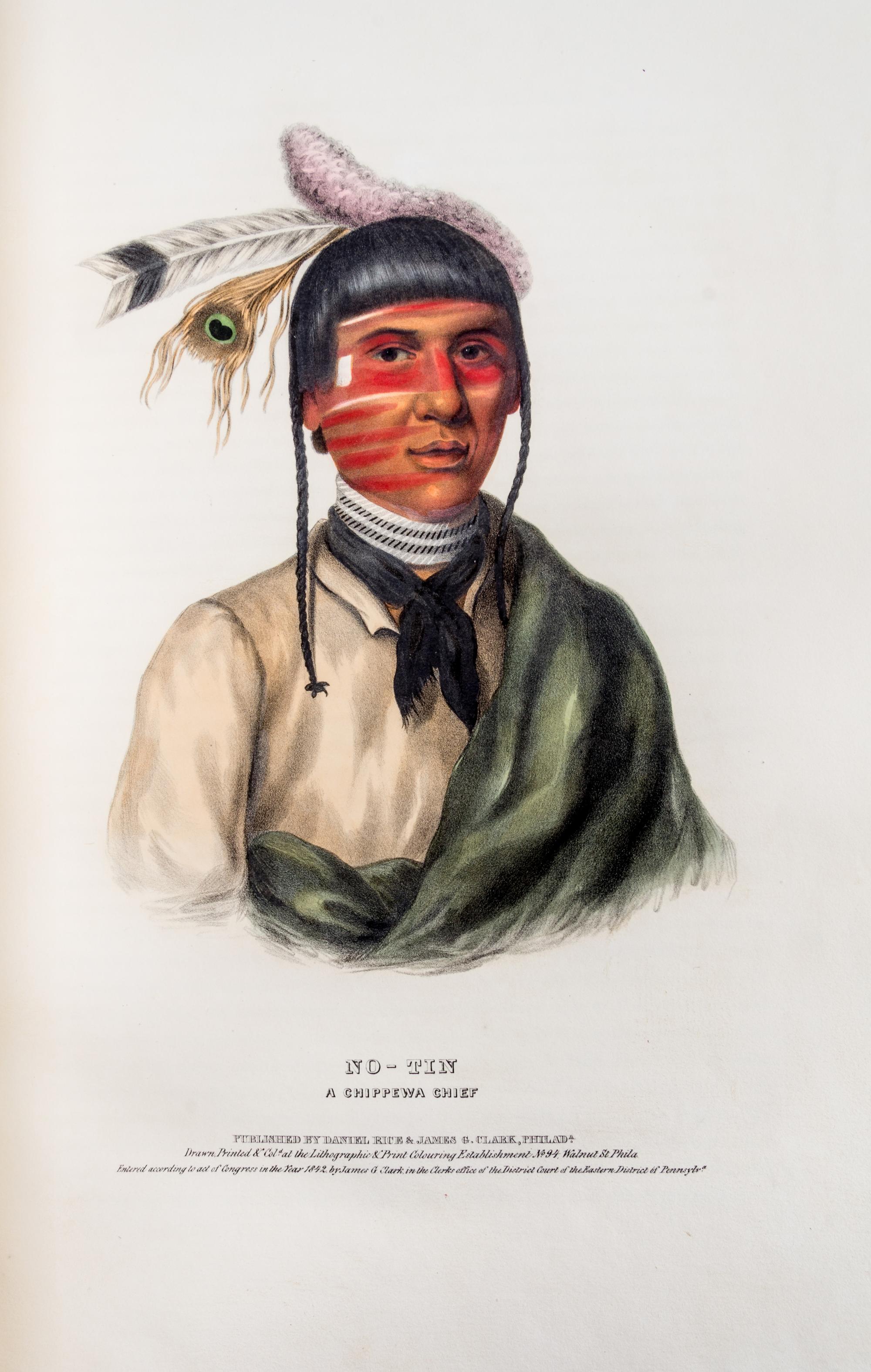 MCKENNEY AND HALL. History of the Indian Tribes of North America. Philadelphia, 1836, 1842 and 1844. 3 vols. with 120 plates