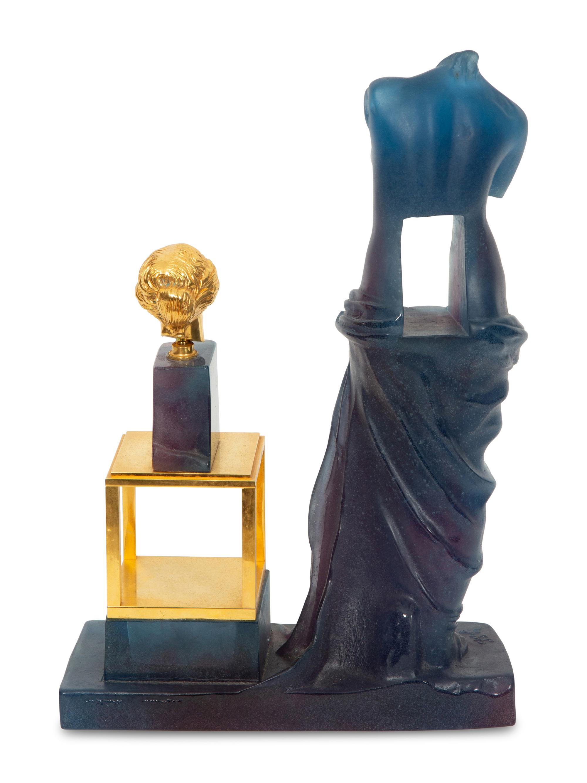 A Daum Pâte de Verre and Bronze Sculpture, Le désir hyperrationnel