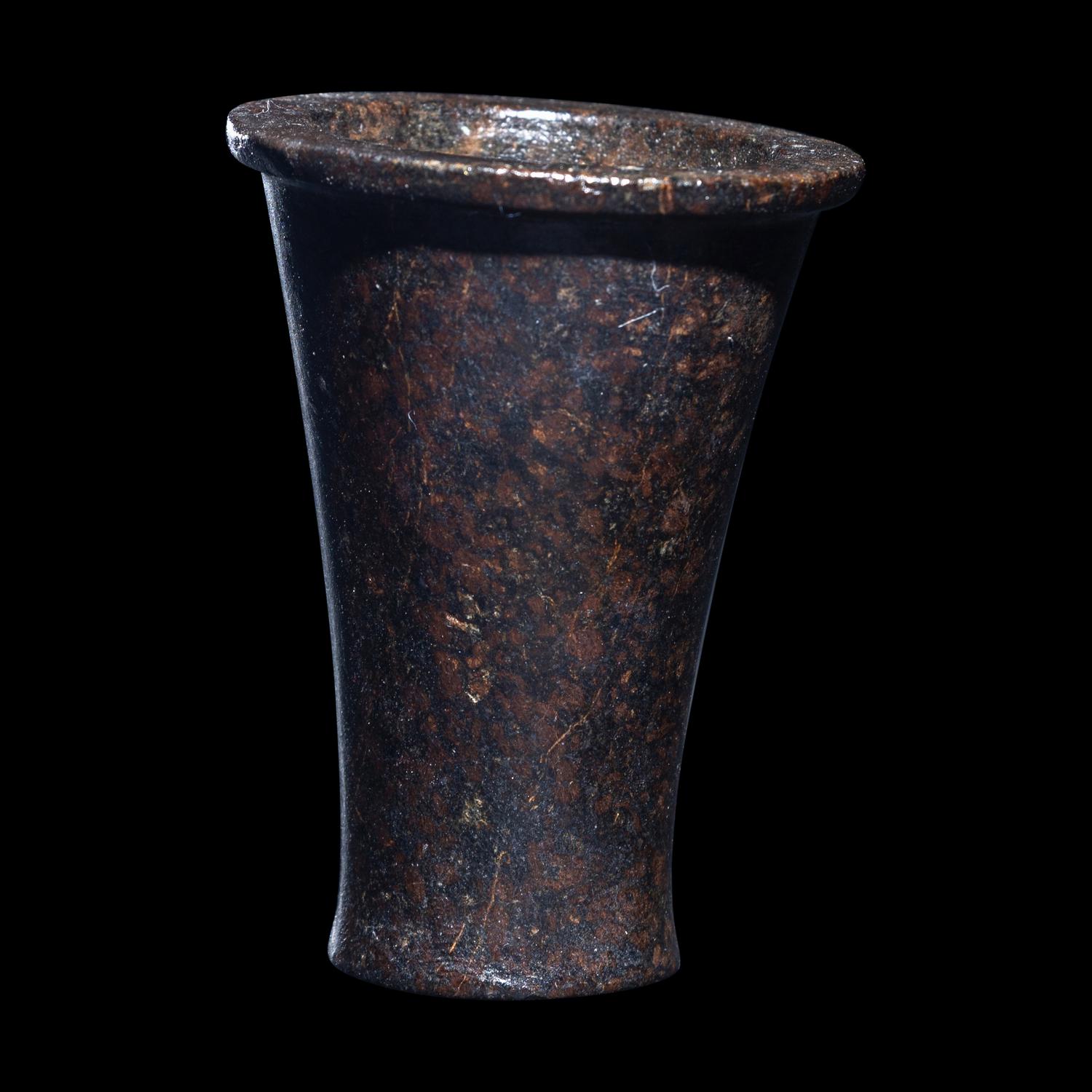 An Egyptian Serpentine Cosmetic Vessel