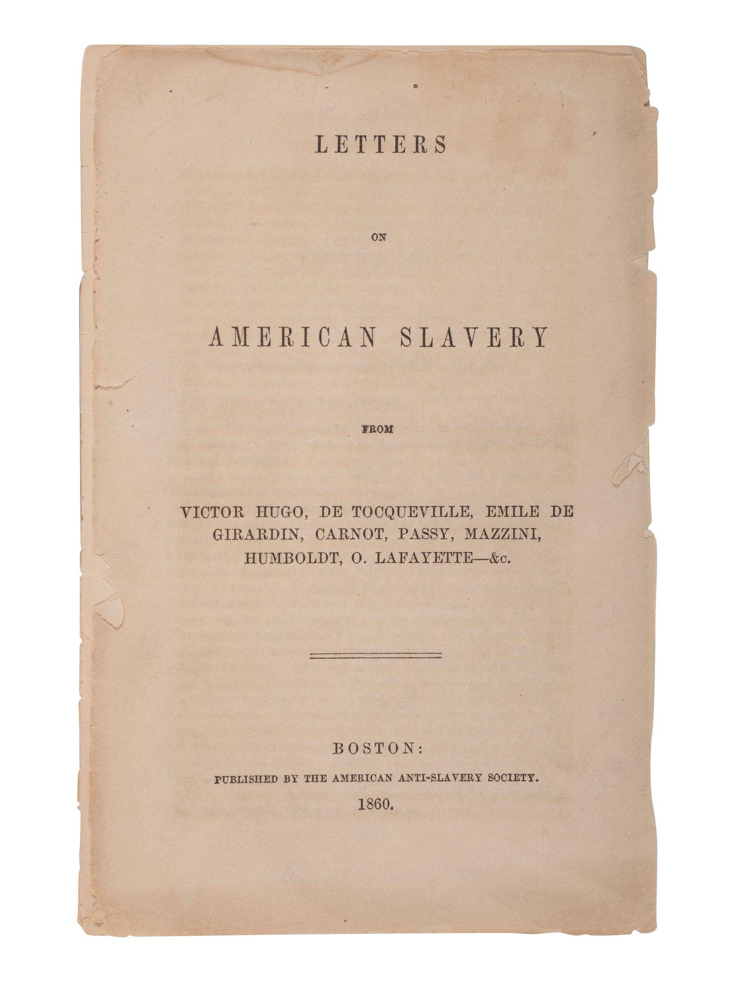 [SLAVERY & ABOLITION]. The Liberator. Vol. V, No. 8. Boston, MA: 21 February 1835.